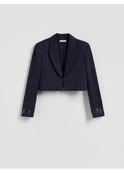 Reserved - Krótka marynarka z aplikacjami - granatowy - id: 854GA-59X - marki Reserved - 187275588 Reserved - Krótka marynarka z aplikacjami - granatowy ze sklepu Reserved w kategorii Kurtki damskie - zdjęcie 187275588