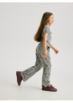 Reserved - Żakardowe spodnie - wielobarwny - id: 996FF-MLC - marki Reserved - 187275639 Reserved - Żakardowe spodnie - wielobarwny ze sklepu Reserved w kategorii Spodnie dziewczęce - zdjęcie 187275639