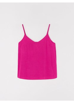 Sinsay - Wiskozowy top na ramiączkach - różowy - id: 9532A-43X - marki Sinsay - 187276387 Sinsay - Wiskozowy top na ramiączkach - różowy ze sklepu Sinsay w kategorii Bluzki damskie - zdjęcie 187276387