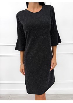Czarna Połyskująca Sukienka - id: 23065561 - marki Modnakiecka.pl - 187276536 Czarna Połyskująca Sukienka ze sklepu ModnaKiecka.pl w kategorii Sukienki - zdjęcie 187276536