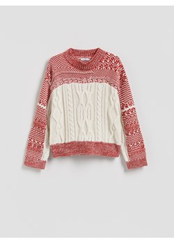 Reserved - Sweter z ozdobnym splotem - wielobarwny - id: 540HH-MLC - marki Reserved - 187276839 Reserved - Sweter z ozdobnym splotem - wielobarwny ze sklepu Reserved w kategorii Swetry damskie - zdjęcie 187276839