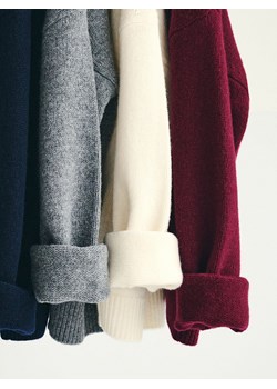 Reserved - Wełniany kardigan - kremowy ze sklepu Reserved w kategorii Swetry damskie - zdjęcie 187276869