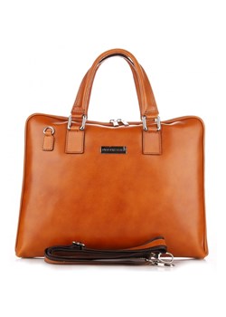 Torebki Skórzane VITTORIA GOTTI Made in Italy Aktówka Damska A4 Ruda ze sklepu PaniTorbalska w kategorii Kuferki - zdjęcie 187277895