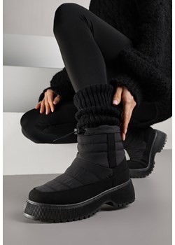 Czarne Pikowane Śniegowce ze Ściągaczem Monivella - id: LT419-38-BLACK - marki Renee - 187278286 Czarne Pikowane Śniegowce ze Ściągaczem Monivella ze sklepu renee.pl w kategorii Śniegowce damskie - zdjęcie 187278286