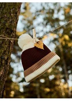 Reserved - Czapka z pomponem - kremowy - id: 266DC-02X - marki Reserved - 187278365 Reserved - Czapka z pomponem - kremowy ze sklepu Reserved w kategorii Czapki dziecięce - zdjęcie 187278365