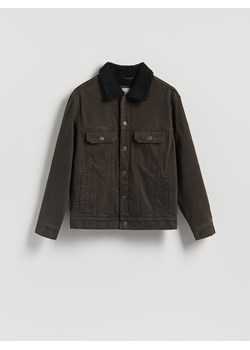 Reserved - Jeansowa kurtka sherpa - brązowy - id: 852EM-98J - marki Reserved - 187278458 Reserved - Jeansowa kurtka sherpa - brązowy ze sklepu Reserved w kategorii Kurtki męskie - zdjęcie 187278458