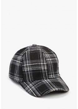 Czarna Czapka z Daszkiem w Kratkę Venesse - id: 401720 - marki born2be - 187279537 Czarna Czapka z Daszkiem w Kratkę Venesse ze sklepu born2be.pl w kategorii Czapki z daszkiem męskie - zdjęcie 187279537