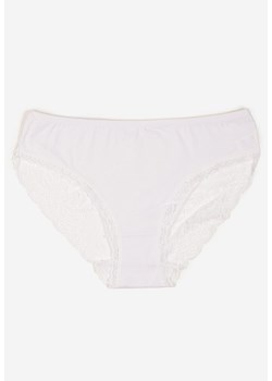 Białe Majtki Figi Zdobione Koronką Venissella ze sklepu born2be.pl w kategorii Majtki damskie - zdjęcie 187279576
