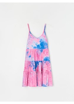 Sinsay - Sukienka mini na ramiączkach z falbanami - wielobarwny - id: 5892J-MLC - marki Sinsay - 187280746 Sinsay - Sukienka mini na ramiączkach z falbanami - wielobarwny ze sklepu Sinsay w kategorii Sukienki - zdjęcie 187280746