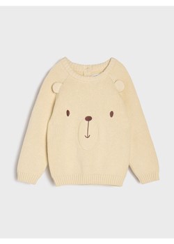 Sinsay - Bawełniany sweter z haftem - szary ze sklepu Sinsay w kategorii Bluzy i swetry - zdjęcie 187280769