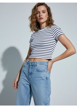 Sinsay - Crop top z krótkim rękawem - wielobarwny ze sklepu Sinsay w kategorii Bluzki damskie - zdjęcie 187280807