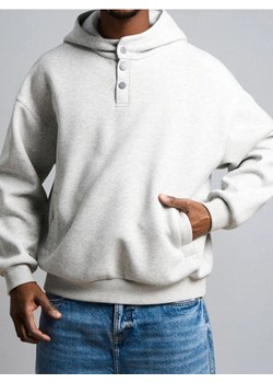 Sinsay - Bluza hoodie basic - szary ze sklepu Sinsay w kategorii Bluzy męskie - zdjęcie 187280826