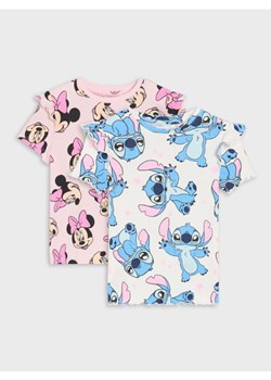 Sinsay - Bawełniana koszulka z falbanami Disney 2 pack - wielobarwny - id: 529GP-MLC - marki Sinsay - 187281989 Sinsay - Bawełniana koszulka z falbanami Disney 2 pack - wielobarwny ze sklepu Sinsay w kategorii Bluzki dziewczęce - zdjęcie 187281989