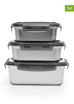 Laguiole Pojemniki (3 szt.) w kolorze srebrnym - id: 14934854 - marki Laguiole - 187282038 Laguiole Pojemniki (3 szt.) w kolorze srebrnym ze sklepu Limango Polska w kategorii Pojemniki kuchenne - zdjęcie 187282038