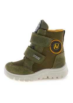 Naturino Skórzane botki "Gemi" w kolorze khaki ze sklepu Limango Polska w kategorii Buty zimowe dziecięce - zdjęcie 187282218
