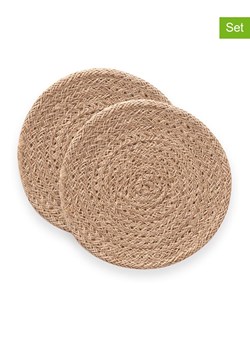 GAMUSI Podkładki stołowe (2 szt.) "Araya" w kolorze beżowym - id: 17638872 - marki Gamusi - 187283507 GAMUSI Podkładki stołowe (2 szt.) "Araya" w kolorze beżowym ze sklepu Limango Polska w kategorii Podkładki na stół - zdjęcie 187283507