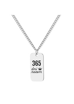 Męska blaszka na łańcuszku z personalizacją – idealna na pierwszą rocznicę ze sklepu manoki.pl w kategorii Naszyjniki męskie - zdjęcie 187284808