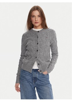 Tommy Hilfiger Kardigan WW0WW47463 Szary Regular Fit ze sklepu MODIVO w kategorii Swetry damskie - zdjęcie 187285516