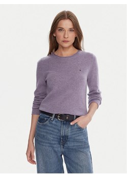 Tommy Hilfiger Sweter WW0WW40264 Fioletowy Regular Fit - id: 0000305376466 - marki Tommy Hilfiger - 187285517 Tommy Hilfiger Sweter WW0WW40264 Fioletowy Regular Fit ze sklepu MODIVO w kategorii Swetry damskie - zdjęcie 187285517