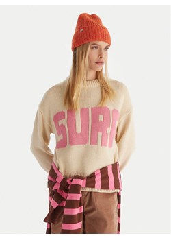 Roxy Sweter Exploring Heart ERJSW03674 Beżowy Regular Fit ze sklepu MODIVO w kategorii Swetry damskie - zdjęcie 187285558