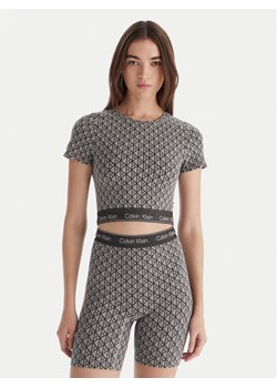 Calvin Klein Underwear T-Shirt LV00QF8487 Szary Slim Fit ze sklepu MODIVO w kategorii Bluzki damskie - zdjęcie 187285686