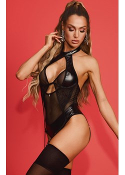 Obsessive body z paskami do pończoch i chokerem Dominna, Kolor czarny, Rozmiar S/M, Obsessive ze sklepu Intymna w kategorii Body damskie - zdjęcie 187287569