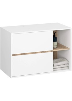 Szafka pod umywalkę nablatową biała + dąb sonoma D6-L31 ze sklepu Edinos.pl w kategorii Szafki i regały łazienkowe - zdjęcie 187287656