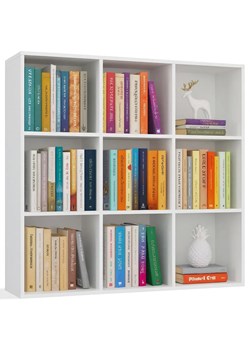 Biały regał na książki z 9 półkami P0-S22 ze sklepu Edinos.pl w kategorii Regały i witryny - zdjęcie 187287666