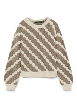 Vero Moda Sweter w kolorze beżowo-oliwkowym - id: 17851282 - marki Vero Moda - 187288596 Vero Moda Sweter w kolorze beżowo-oliwkowym ze sklepu Limango Polska w kategorii Swetry damskie - zdjęcie 187288596