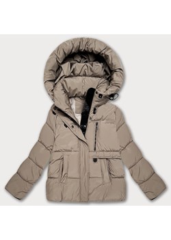 Puchowa luźna kurtka damska z kapturem S'West ciemny beżowy (B8529-12) - id: 25799 - marki Goodlookin.pl - 187289315 Puchowa luźna kurtka damska z kapturem S'West ciemny beżowy (B8529-12) ze sklepu goodlookin.pl w kategorii Kurtki damskie - zdjęcie 187289315
