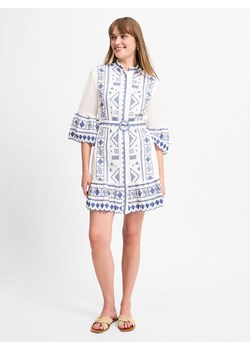 Ambiance Sukienka damska Kobiety Bawełna écru wzorzysty ze sklepu vangraaf w kategorii Sukienki - zdjęcie 187289379