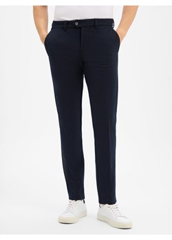 Finshley & Harding Spodnie - Dylan Slim Fit Mężczyźni granatowy jednolity ze sklepu vangraaf w kategorii Spodnie męskie - zdjęcie 187289408