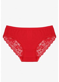 Czerwone Majtki Figi z Koronkowymi Wstawkami Amiora ze sklepu renee.pl w kategorii Majtki damskie - zdjęcie 187290307