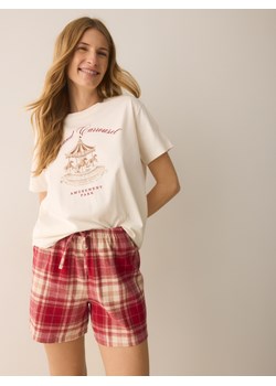 Reserved - Dwuczęściowa piżama z nadrukiem - czerwony ze sklepu Reserved w kategorii Piżamy damskie - zdjęcie 187290357