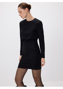 Reserved - Sukienka mini z drapowaniem - czarny ze sklepu Reserved w kategorii Sukienki - zdjęcie 187290367