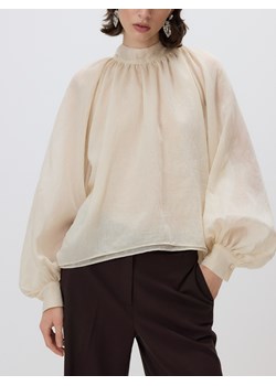 Reserved - Bluzka z lyocellem - złamana biel - id: 078HN-01X - marki Reserved - 187290405 Reserved - Bluzka z lyocellem - złamana biel ze sklepu Reserved w kategorii Bluzki damskie - zdjęcie 187290405