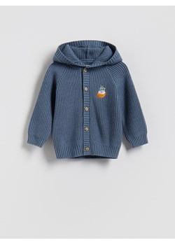 Reserved - Kardigan z kapturem - granatowy - id: 223FO-95X - marki Reserved - 187290485 Reserved - Kardigan z kapturem - granatowy ze sklepu Reserved w kategorii Bluzy i swetry - zdjęcie 187290485