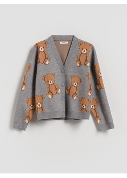 Reserved - Kardigan w misie z wiskozą - wielobarwny - id: 816FH-MLC - marki Reserved - 187290986 Reserved - Kardigan w misie z wiskozą - wielobarwny ze sklepu Reserved w kategorii Swetry dziewczęce - zdjęcie 187290986