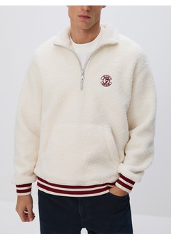 Reserved - Polarowa bluza ze stójką - złamana biel - id: ZU309-01X - marki Reserved - 187291198 Reserved - Polarowa bluza ze stójką - złamana biel ze sklepu Reserved w kategorii Bluzy męskie - zdjęcie 187291198