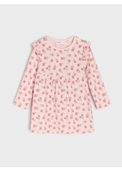 Sinsay - Sukienka dresowa ze wzorem w kwiaty - różowy - id: 246EN-03X - marki Sinsay - 187291645 Sinsay - Sukienka dresowa ze wzorem w kwiaty - różowy ze sklepu Sinsay w kategorii Sukienki niemowlęce - zdjęcie 187291645