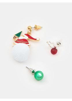 Sinsay - Kolczyki 3 pack z motywem świątecznym - wielobarwny ze sklepu Sinsay w kategorii Kolczyki - zdjęcie 187291727