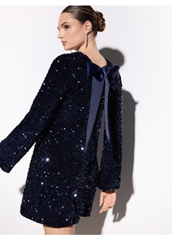 Mohito - Cekinowa granatowa sukienka mini - granatowy ze sklepu Mohito w kategorii Sukienki - zdjęcie 187291967