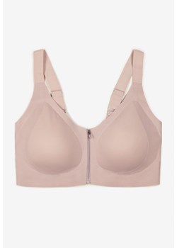 Jasnofioletowy Sportowy Biustonosz z Suwakiem z Przodu Eziline ze sklepu born2be.pl w kategorii Biustonosze - zdjęcie 187292235