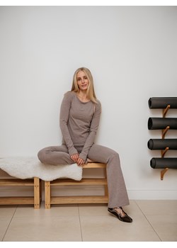 Reserved - Spodnie dresowe z bawełną - brązowy ze sklepu Reserved w kategorii Spodnie damskie - zdjęcie 187292548