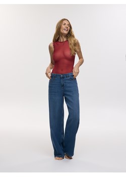 Reserved - Siateczkowe body - czerwony - id: 230EZ-33X - marki Reserved - 187292559 Reserved - Siateczkowe body - czerwony ze sklepu Reserved w kategorii Body damskie - zdjęcie 187292559