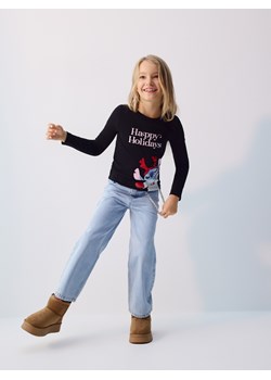 Reserved - Świąteczna bluzka Lilo i Stitch - czarny - id: 385FT-99X - marki Reserved - 187292625 Reserved - Świąteczna bluzka Lilo i Stitch - czarny ze sklepu Reserved w kategorii Bluzki dziewczęce - zdjęcie 187292625