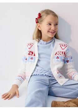 Reserved - Świąteczny kardigan - złamana biel ze sklepu Reserved w kategorii Swetry dziewczęce - zdjęcie 187292799