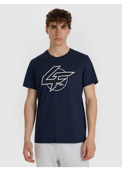 Męski t-shirt z nadrukiem 4F 4FWAW25TTSHM3133 - granatowy ze sklepu Sportstylestory.com w kategorii T-shirty męskie - zdjęcie 187293657