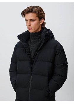 Reserved - Długi płaszcz z kapturem - czarny - id: 007FW-99X - marki Reserved - 187294006 Reserved - Długi płaszcz z kapturem - czarny ze sklepu Reserved w kategorii Płaszcze męskie - zdjęcie 187294006