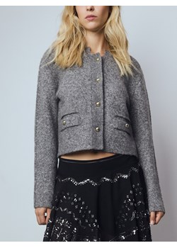 Reserved - Kardigan z dodatkiem wełny - jasnoszary - id: 012HV-09M - marki Reserved - 187294015 Reserved - Kardigan z dodatkiem wełny - jasnoszary ze sklepu Reserved w kategorii Swetry damskie - zdjęcie 187294015